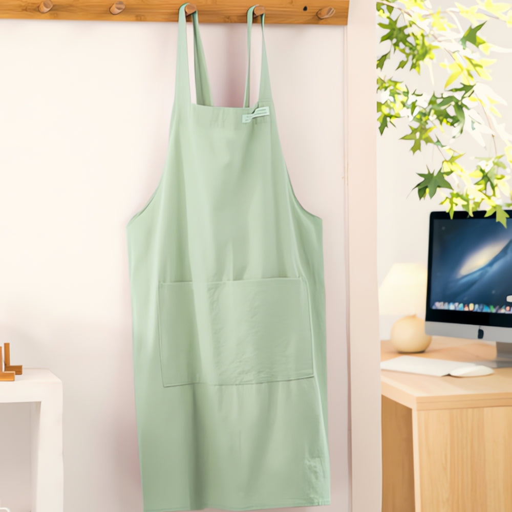 Minimalistisch Katoenen Kruisbandschort met Zakken – Keuken Horeca Barista Café Bakken Koken Schilderen Ambacht