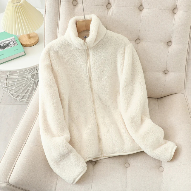 Sherpa Vest Zachte Hoge Kraag Ritssluiting Warm