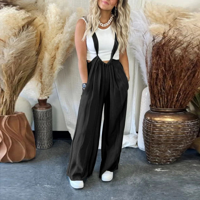 Lange Mouw Jumpsuit Stijlvol Zwart Jurk