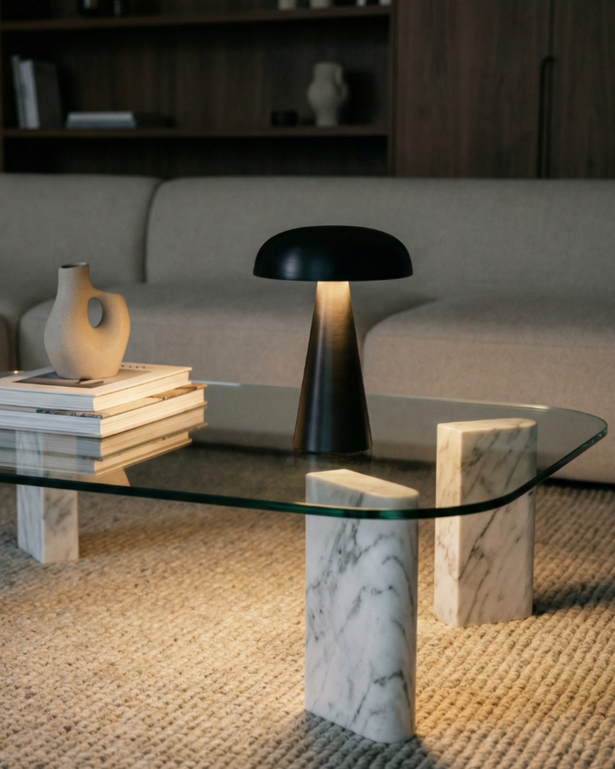 Draadloze Sculptuurlamp Acryl Dimbaar Touch Konus Vorm Decoratief Sfeerlicht Minimalistische Tafelverlichting Nachtlampje Woonkamer Slaapkamer