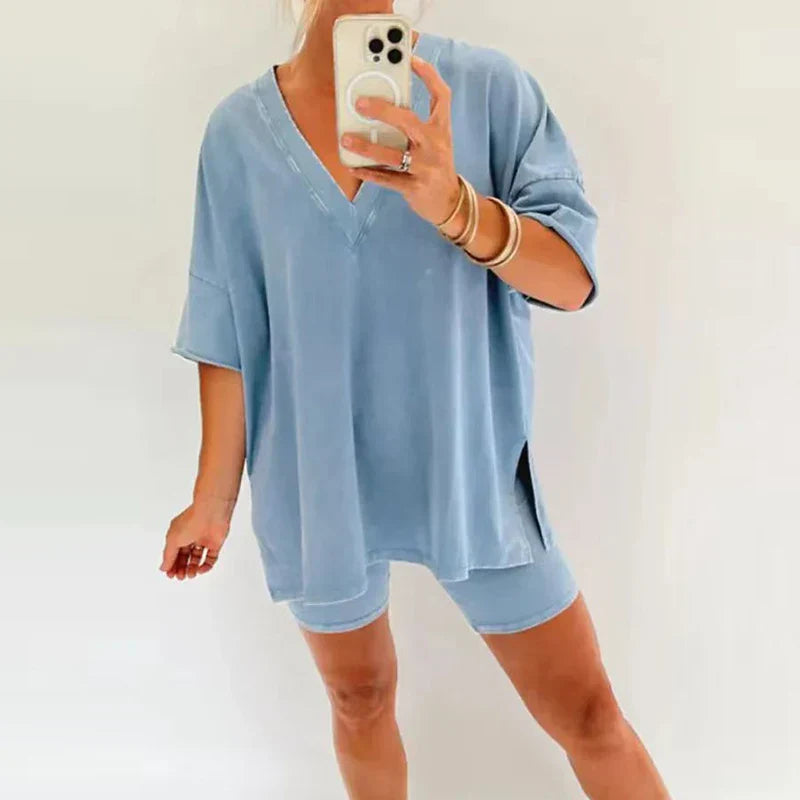 Vrouwelijke Tweedelige Sets Los Modieus Kleding