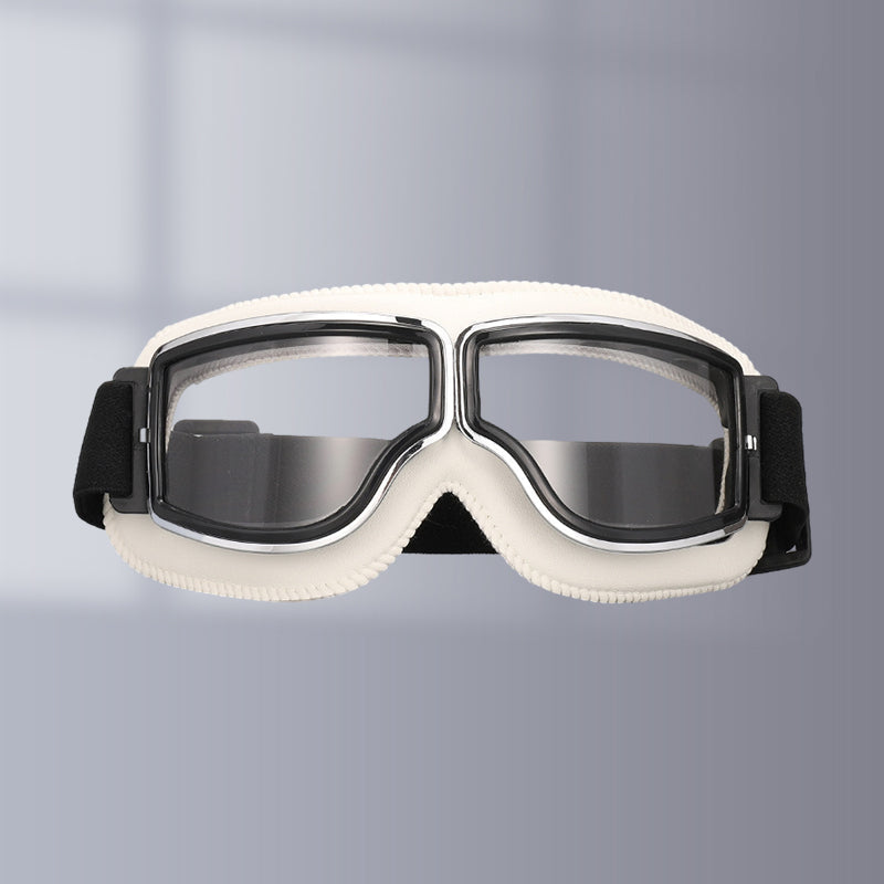 Retro Motorgoggles met Beschermglazen en Verstelbare Band