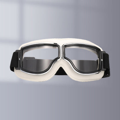 Retro Motorgoggles met Beschermglazen en Verstelbare Band