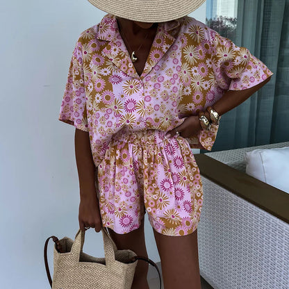 Vrouwelijke Zomeroutfits Losse Sets Met Print