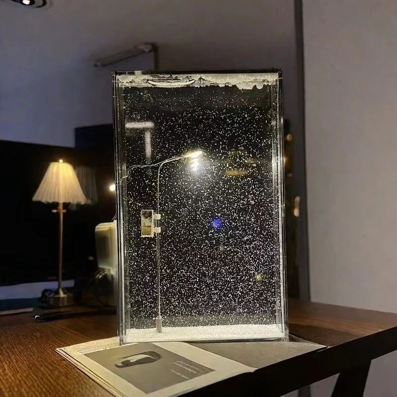 DIY Winterlandschap Tafellamp met Sneeuweffect en Warm Licht