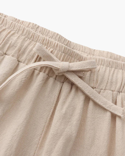 Heren Linnen Broek Elastisch Zomercomfort Lichtgewicht