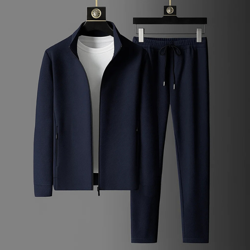 Eldridge Heren Trainingspak Set Zwart Luxury Sport