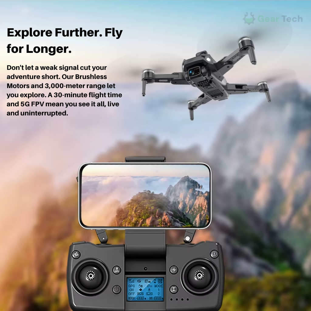 Professionele Camera Drone met 8K Dual Camera en GPS-stabilisatie – Borstelloze Motoren