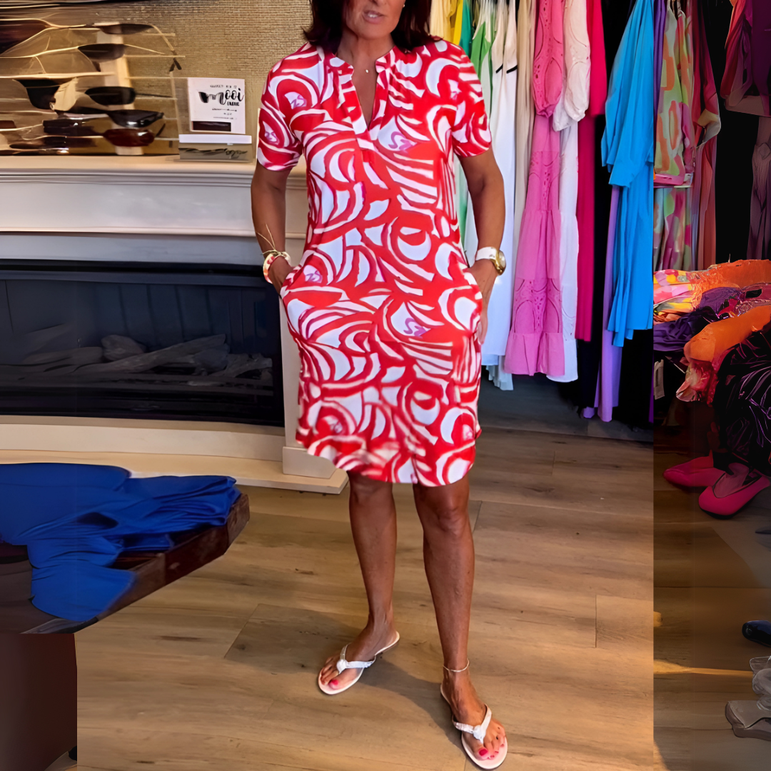 Dames Jurk Comfortabele Pasvorm Elegante Stijl