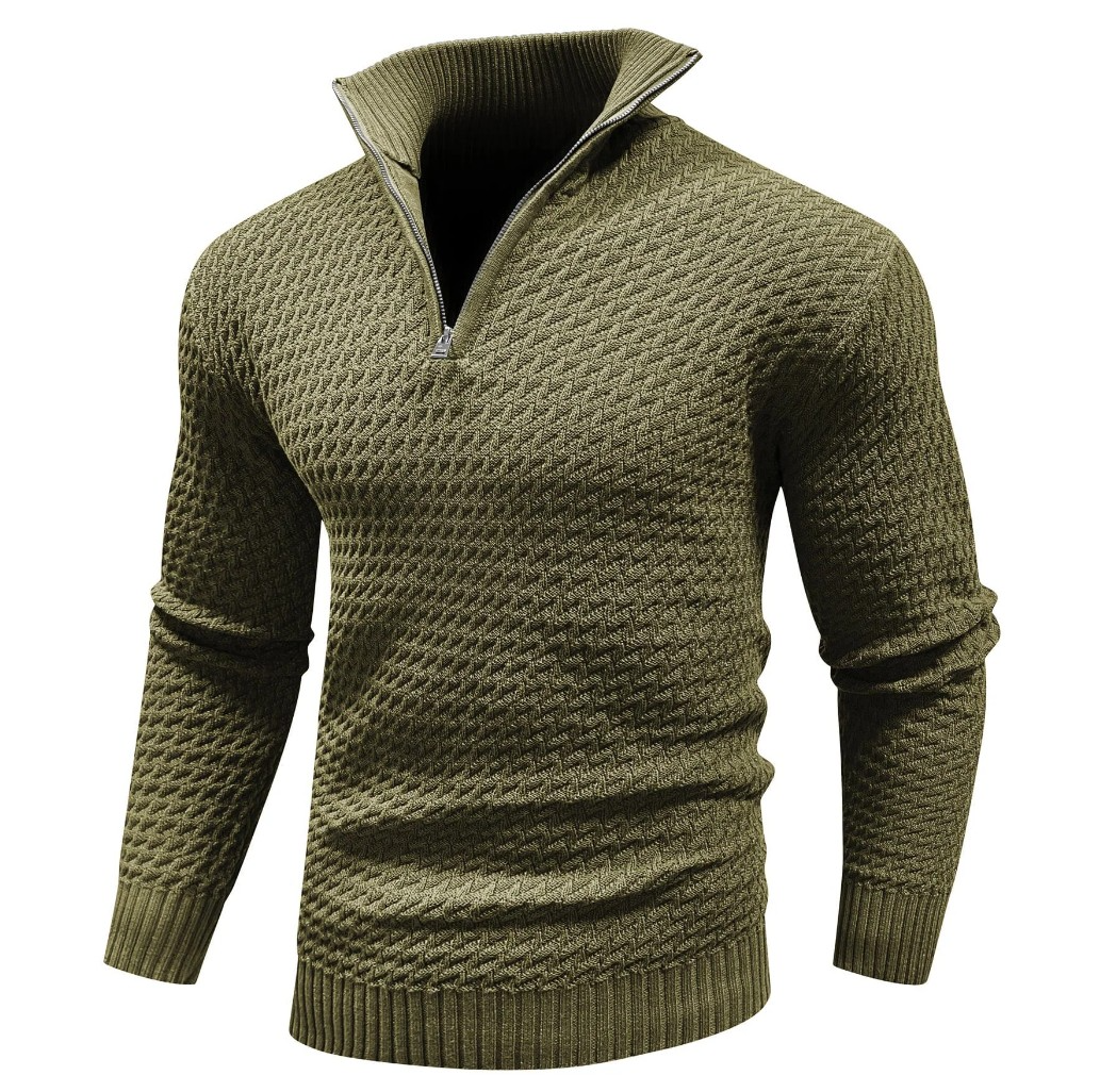 Gebreide Trui Zacht Half Zip Wolmix voor Dames en Heren