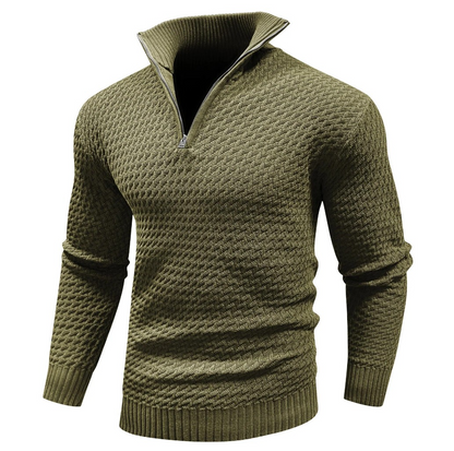 Gebreide Trui Zacht Half Zip Wolmix voor Dames en Heren