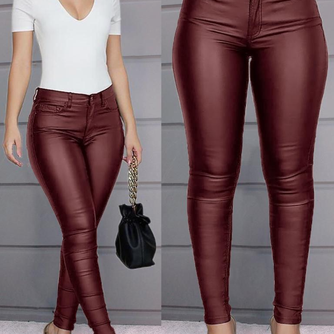 Leren Broek Stretch Elastisch Luxe Look