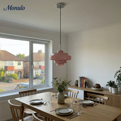 Gekleurde Glazen Hanglamp met Verstelbare Ophanging – Moderne Lichtpunt voor Eetkamer Keuken Woonkamer