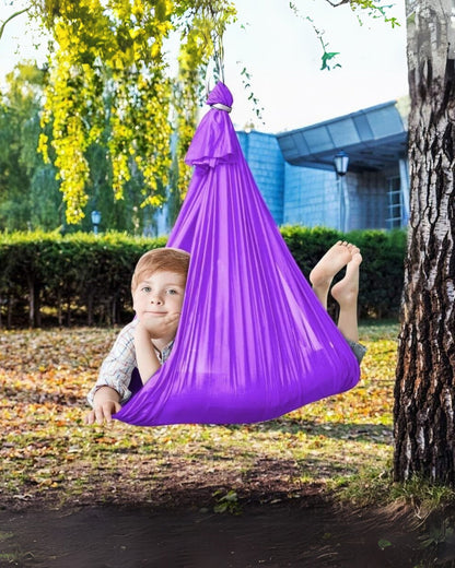 Sensorische Hangschommel voor Kinderen – Zacht Cocon Design – Therapeutische Schommelstoel met Diepe Drukstimulatie voor Rust en Ontspanning
