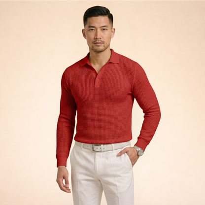 Comfortabele Polo Sweater Moderne Stijl Mannen