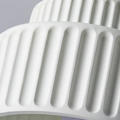 Plafondlamp Geribbeld Resin E27 Wit Compact Modern Interieur Woonkamer Keuken Slaapkamer Retro Design Plafonnière