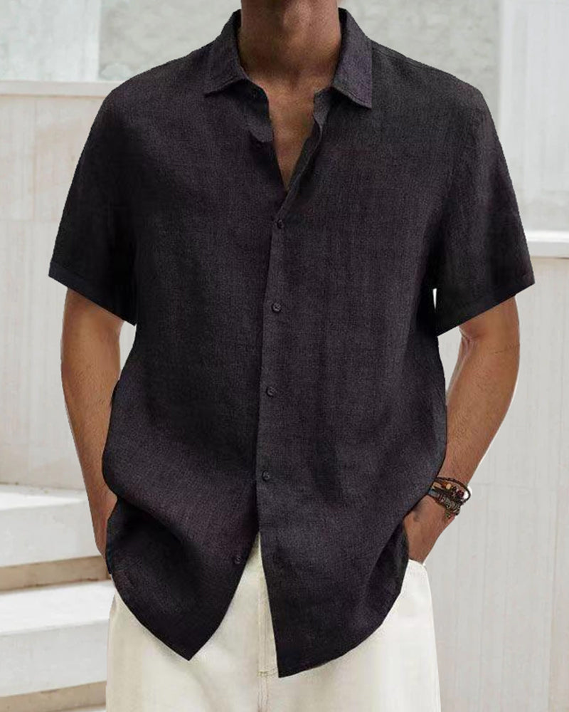 Linnen Overhemd Heren Casual Klassieke Stijl Comfortabel