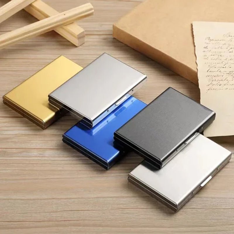 Kaarthouder met RFID-Bescherming Metalen Cardclip Zilver Zwart Goud