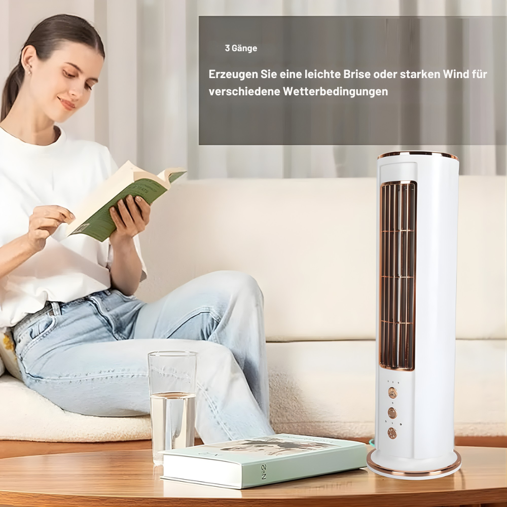 Compacte Tafelventilator USB Oplaadbaar 3 Standen Fluisterstil zonder Wieken voor Kantoor Slaapkamer