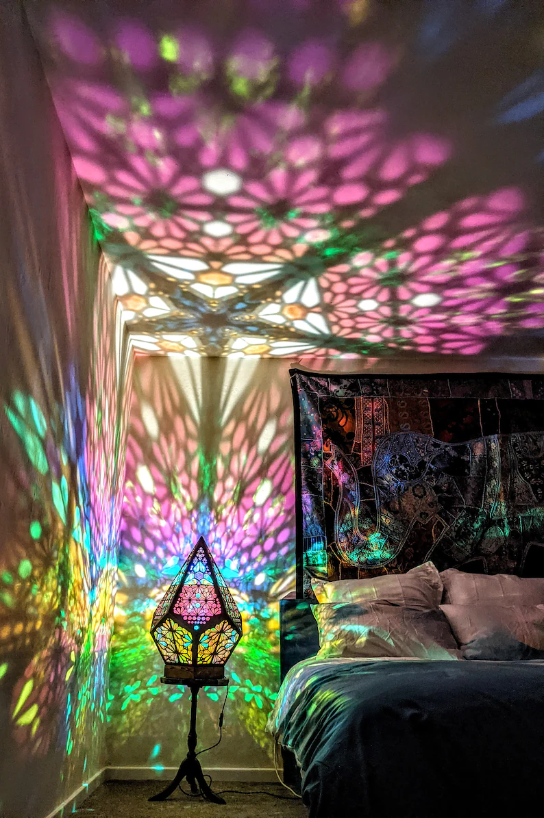 Boheemse Diamant Tafellamp met USB LED – Handgemaakte Nachtlamp voor Slaapkamer en Woonkamer