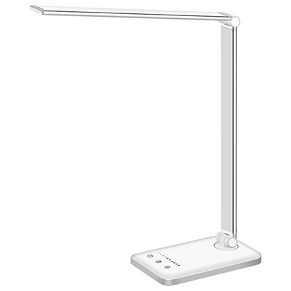 LED Bureaulamp met USB-Oplaadpoort – 5 Lichtstanden en Dimbaar – Flexibele Arm – Oogvriendelijke Verlichting