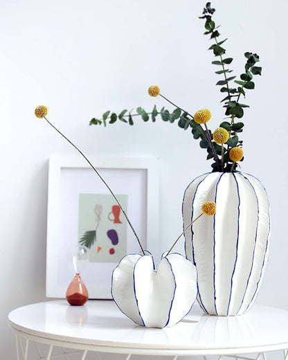 Keramische Sierpot met Moderne Silhouet voor Droogbloemen en Kunstplanten