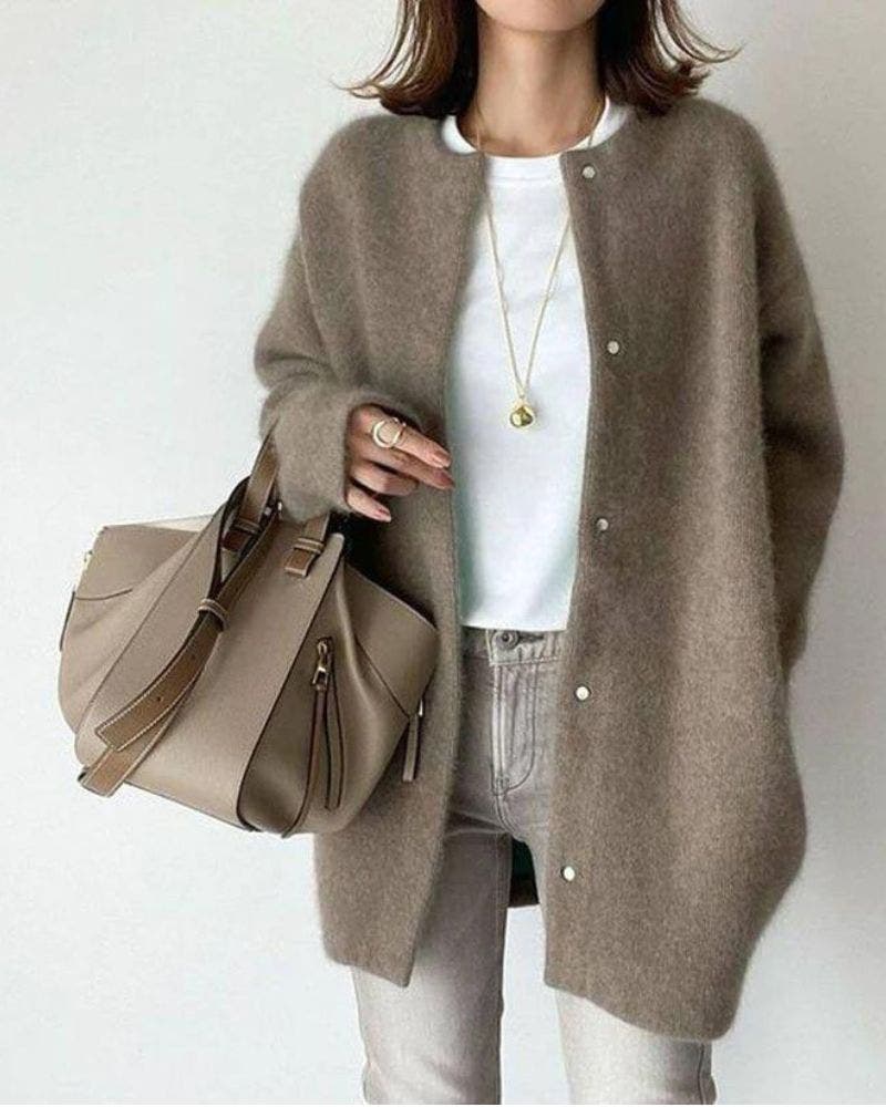Gebreide Cardigan Zachte Casual Stijl