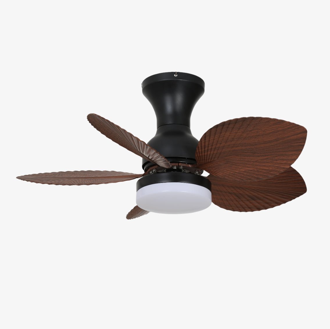 Plafondventilator met verlichting Florence in vintage houtlook — design plafondventilator met lamp, 6 snelheden, afstandsbediening, E27 of LED, geschikt voor woonkamer slaapkamer