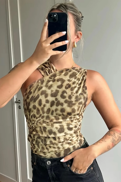 Leopard Bodysuit Esmay Stretchjurk - StudioMarella
