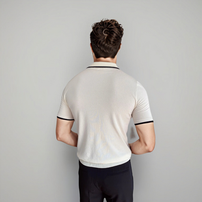 Klassieke Heren Polo Shirt van Masimo → Masimo Heren Polo Shirt Klassiek Wit