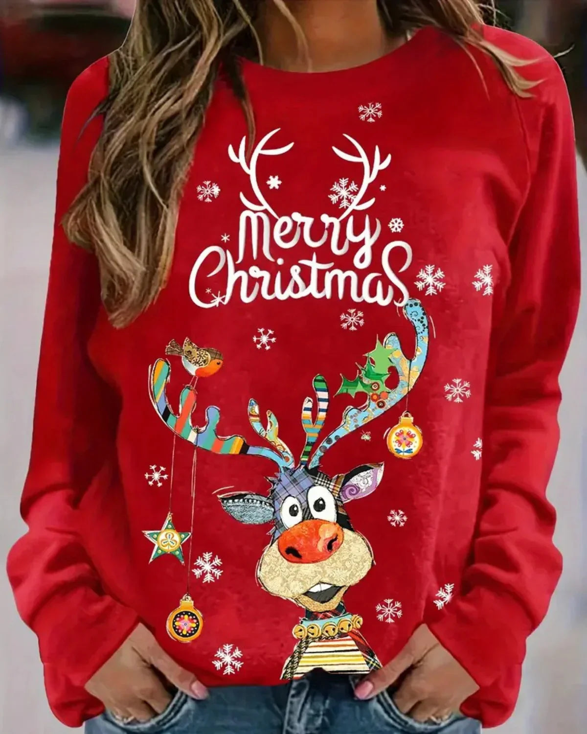 Kersttrui Warm Rood Groen Glans