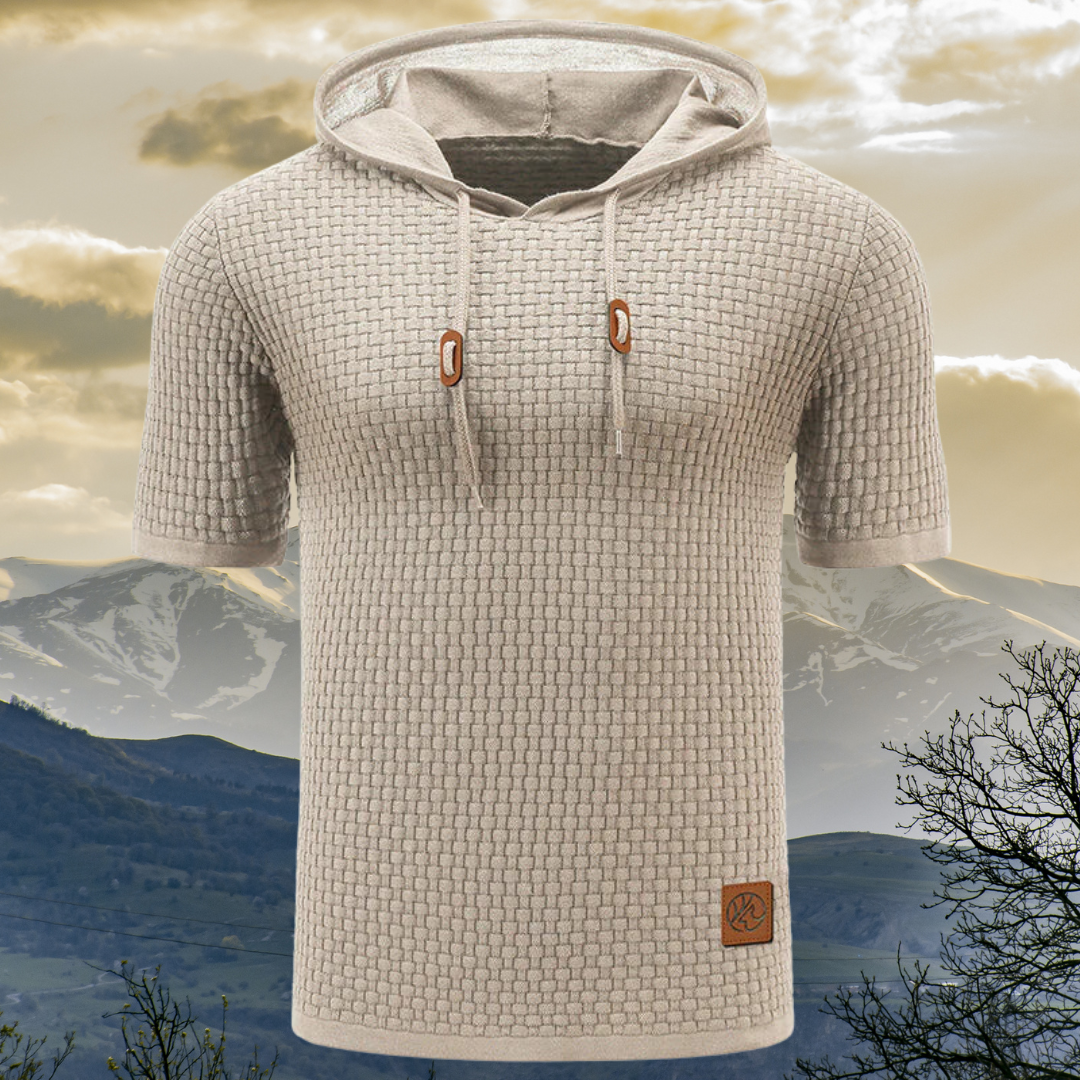 Korte Mouwen Sweatshirt met Capuchon voor Heren