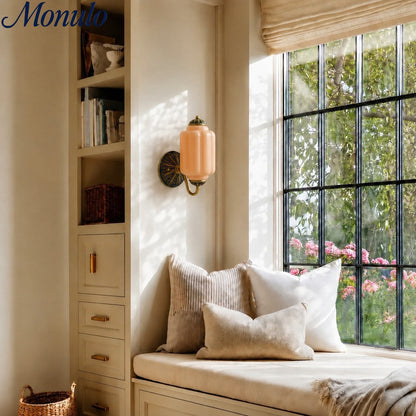 Melkglazen Wandlamp Eloise voor Hal en Slaapkamer | Vintage Wandverlichting met Melkwit Glas