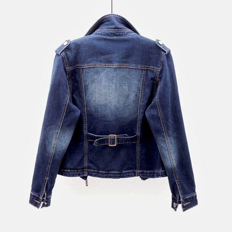 Damen Denim Jas Blauw Stevig