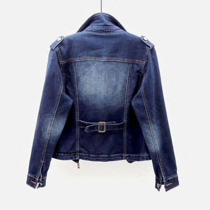 Damen Denim Jas Blauw Stevig