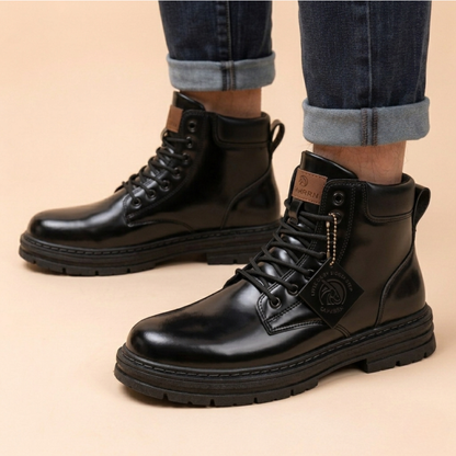 Heren Veterboots Stijlvol en Comfortabel Leer