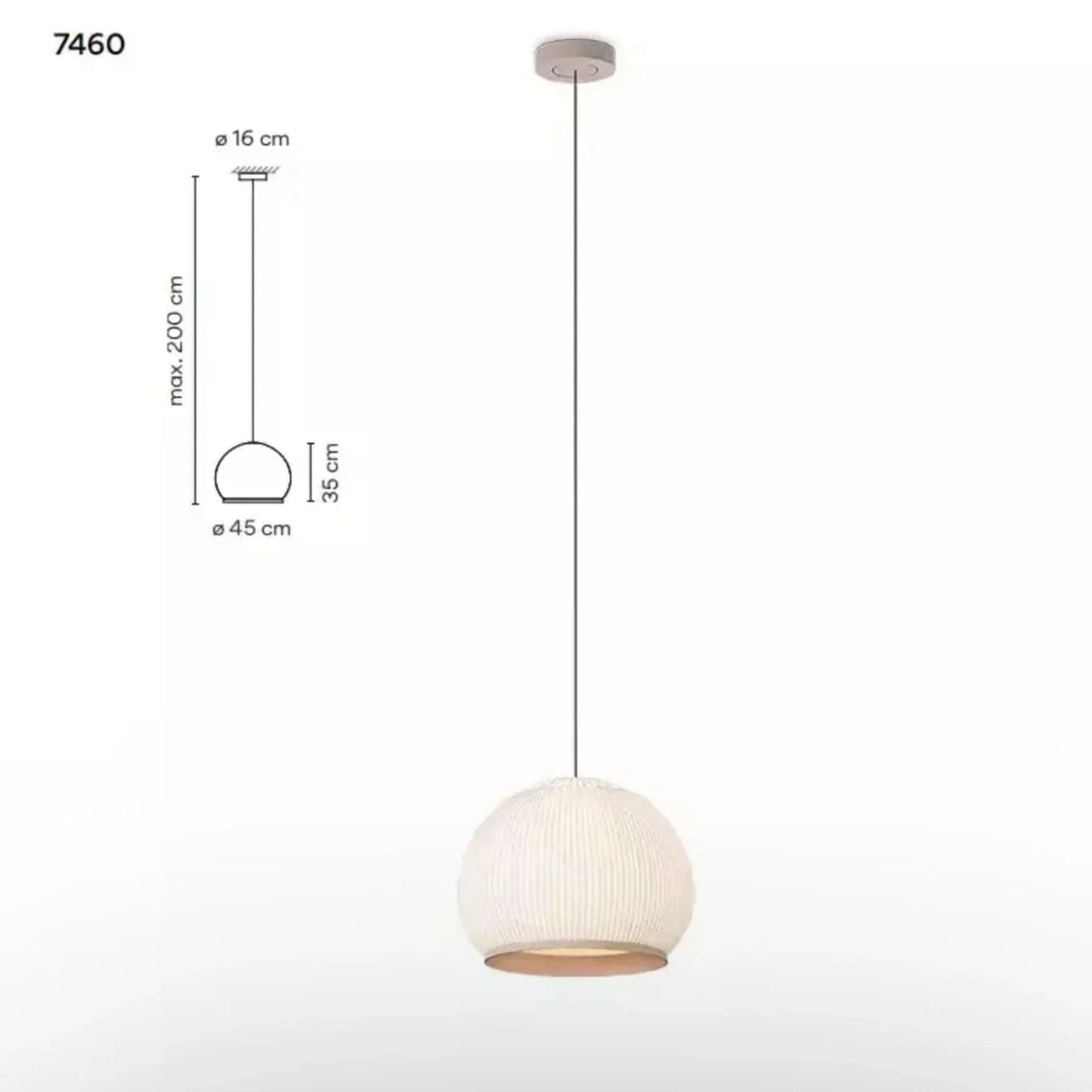 Japandi Hanglamp 3D Lycra 45 cm Beige Eettafel Woonkamer Dimbare LED Hanglamp Scandinavische Verlichting Interieur