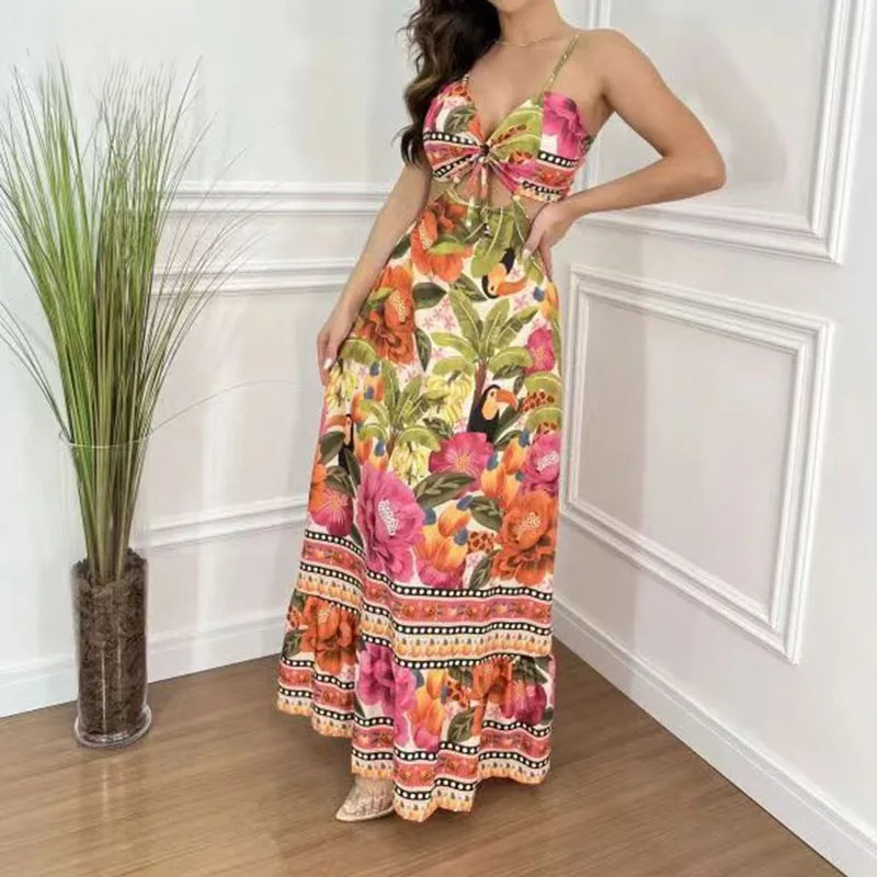 Maxi Jurk Tropisch Zomerdesign