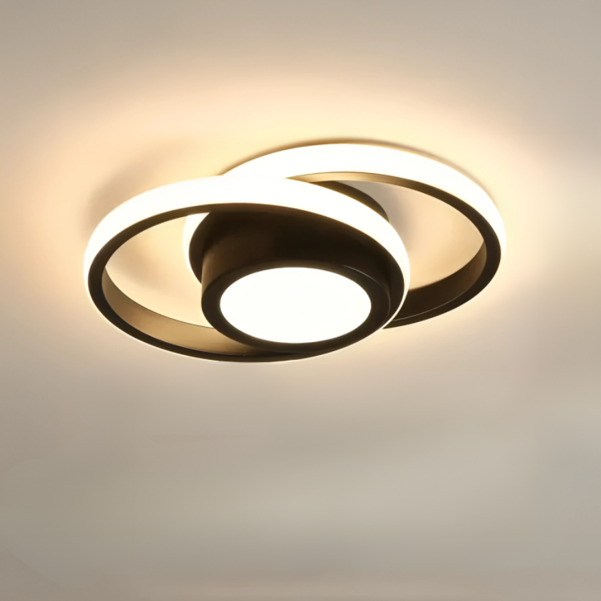 LED Plafondlamp met Dubbele Ringen Modern Design Hal Gang Kantoor Balkon Verlichting Creatief