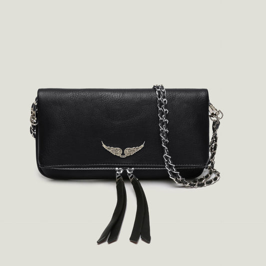 Dames Crossbody Tas met Vleugel Emblem en Sterren Patroon - StudioMarella