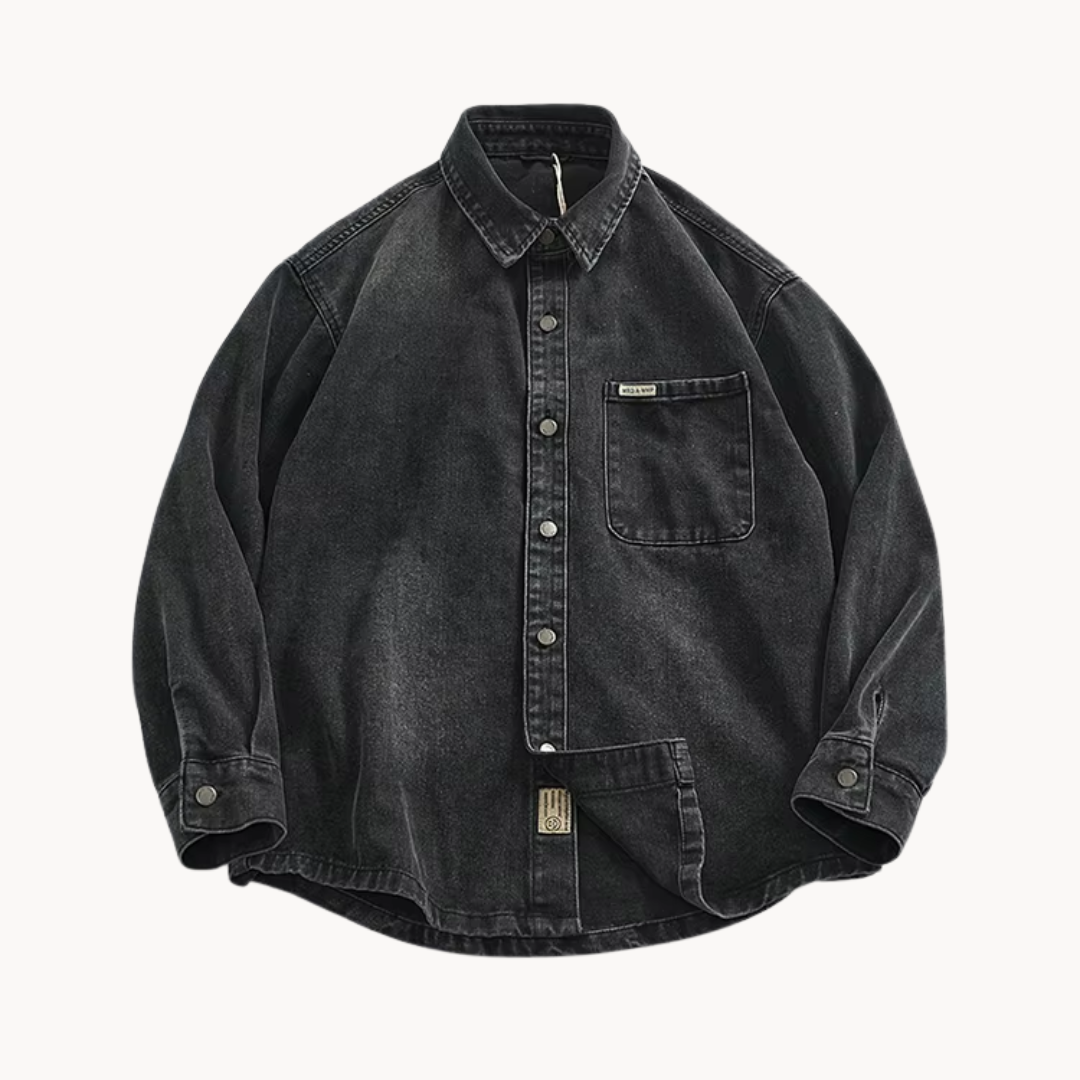 Western Denim Overhemd voor Mannen Blauw - StudioMarella