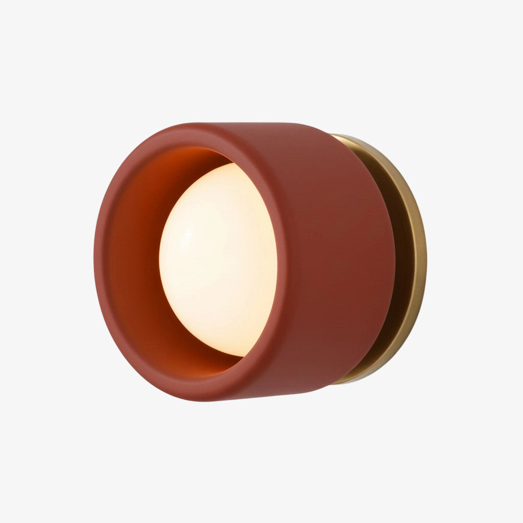 Keramische Ronde Wandlamp Wit Minimalistisch Flush Mount Verlichting voor Hal en Gang