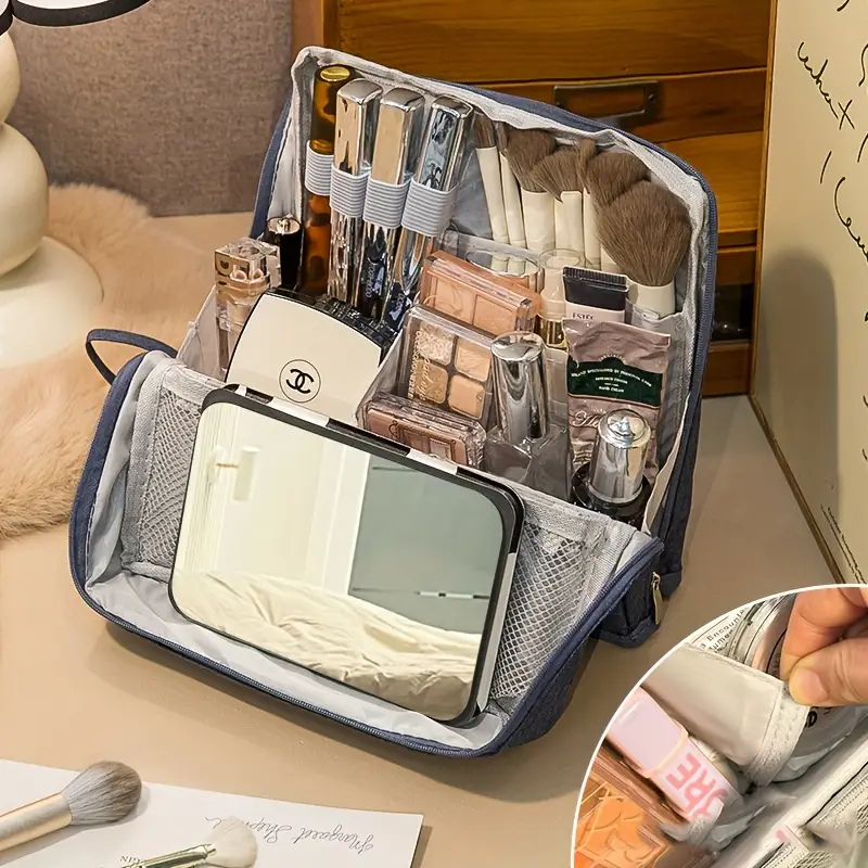 Georganiseerde Reiscosmeticatas – Compacte Make-up Organizer voor Onderweg