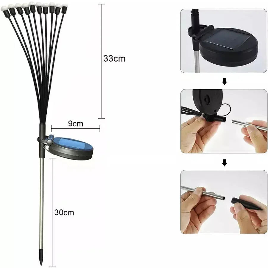 Vuurvlieg Tuinlamp Zonne-energie 20 LED Warm Wit Buitenlamp