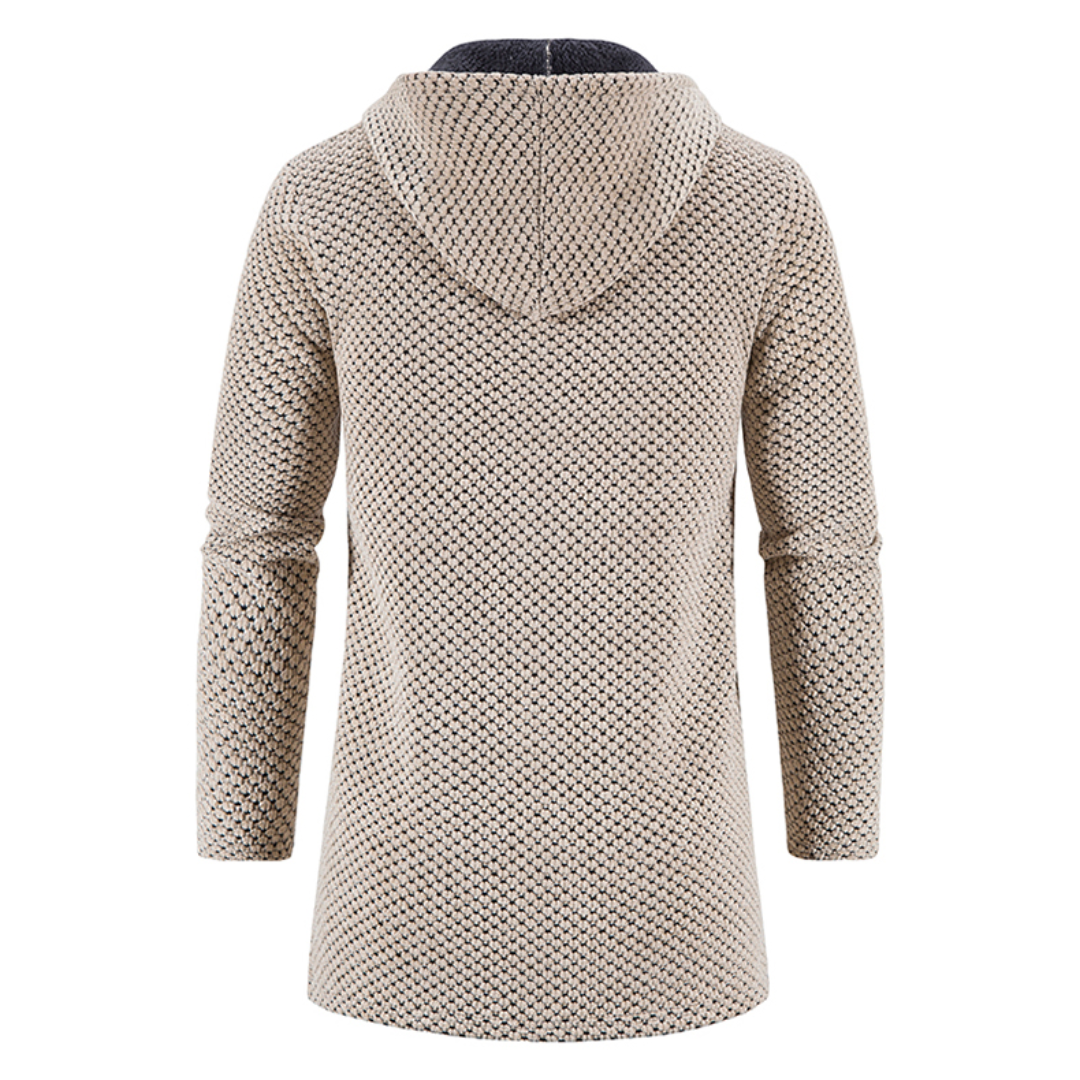 Gebreide Hoodie Heren Warme en Comfortabele Jas