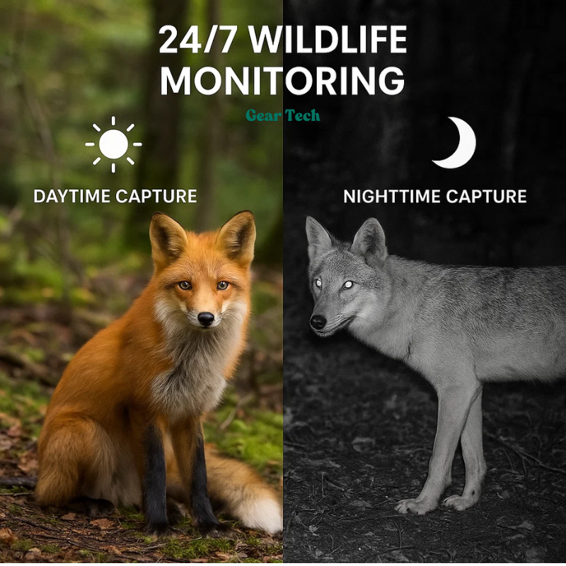 Wildlife Bewegingscamera met Nachtzicht 16MP 1080p voor Tuin Natuurfotografie Waterdicht IP66