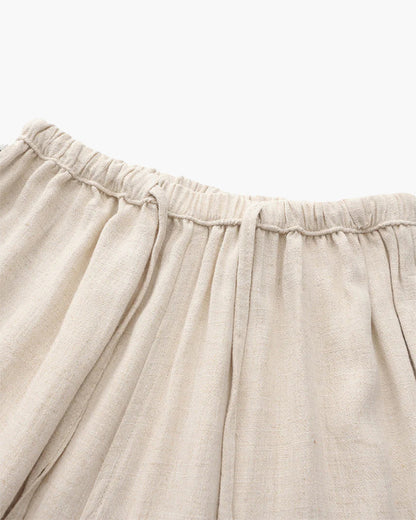 Linnen Broek Heren ZomerSlim Fit Lichtbruin Met Koord