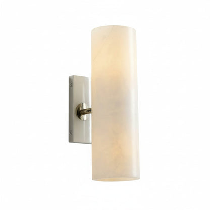 Wandlamp Badkamer Boven Spiegel 33 cm Albast of Geribbeld Glas Messing Brons Nikkel
