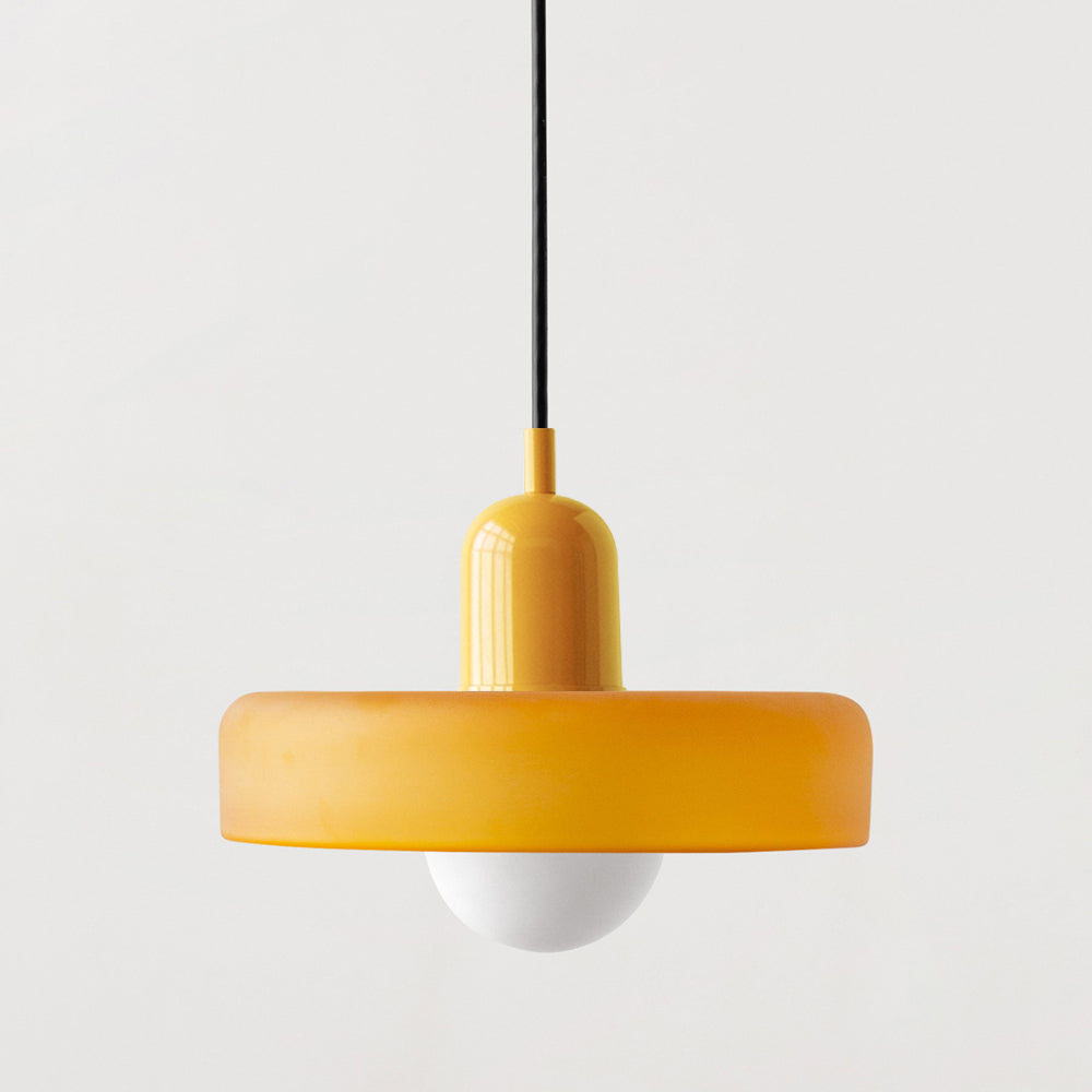 Moderne Hanglamp met Gekleurd Glas 25/35cm E27 Verstelbaar Minimalistisch Design