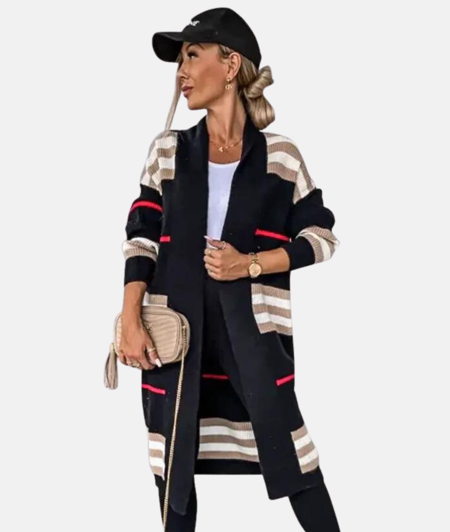 Oversized Cardigan Met Brede Mouwen
